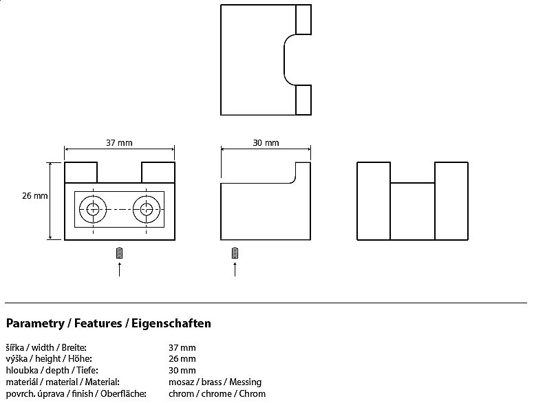 Крючок Bemeta Via 135006232 купить в интернет-магазине сантехники Sanbest