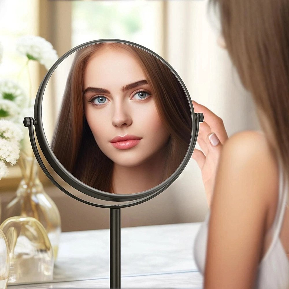 Зеркало косметические Aquatek AQ4914MB черное матовое купить в интернет-магазине сантехники Sanbest