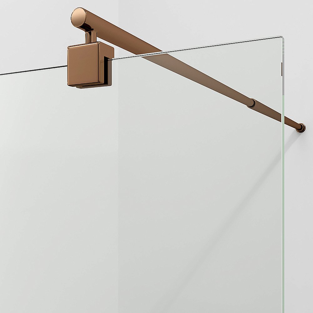 Душевое ограждение WasserKRAFT Rur 30W40RG 120 профиль розовое золото/стекло прозрачное купить в интернет-магазине Sanbest