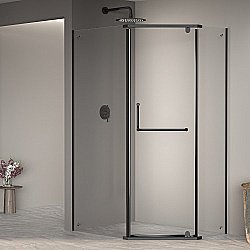 Душевой уголок RGW Passage PA-091B 80x100 стекло прозрачное/профиль черный купить в интернет-магазине Sanbest