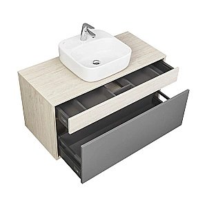 Тумба с раковиной Акватон Лофт Урбан 100 графит\орегон для ванной в интернет-магазине Sanbest