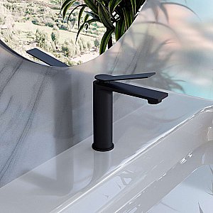 Смеситель для раковины Vincea Verse VBF-2VE1MB черный матовый купить в интернет-магазине сантехники Sanbest