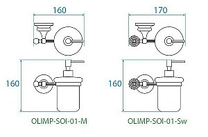 Диспенсер Cezares OLIMP-SOI-01-M хром купить в интернет-магазине сантехники Sanbest
