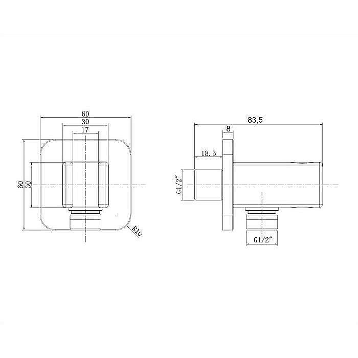 Шланговое подключение OMNIRES 8815GR купить в интернет-магазине сантехники Sanbest