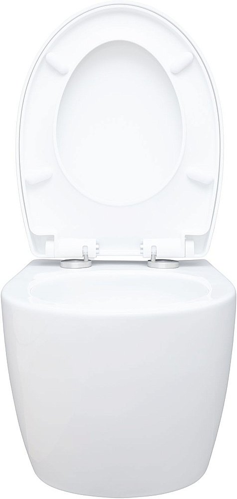 Унитаз подвесной Aquanet ZV-1 белый с крышкой микролифт, безободковый, слив-торнадо купить в интернет-магазине Sanbest