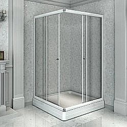 Душевой уголок Радомир Дрим 90 стекло прозрачное/профиль белый купить в интернет-магазине Sanbest