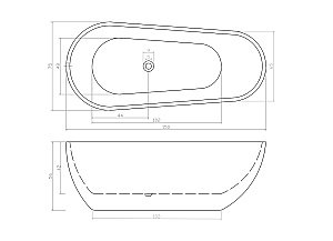 Ванна акриловая  Ceruttispa MIMI150 150х75 белая купить в интернет-магазине Sanbest