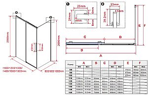 Душевой уголок Vincea Stella 160х100 VSR-1ST1016CLGM стекло прозрачное/профиль вороненая сталь купить в интернет-магазине Sanbest