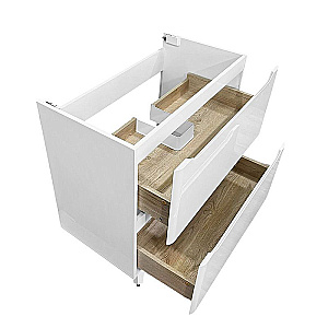 Тумба с раковиной Azario Lotos 80/2 Н CS00081987 белая для ванной в интернет-магазине Sanbest