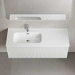 Тумба с раковиной Sancos Snob R 1.0 SNR1.0120LW/SNR1.0120RW Bianco для ванной в интернет-магазине Sanbest
