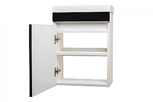 Тумба с раковиной Style Line Compact 40 черная для ванной в интернет-магазине Sanbest