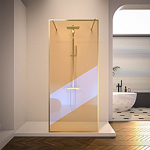 Душевое ограждение Veconi Korato KR90GC-110-09-C4 110 хамелеон/профиль брашированное золото купить в интернет-магазине Sanbest