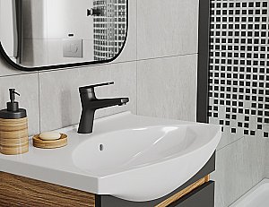 Смеситель для раковины D&K Bayern.Furth DA1522105 черный матовый купить в интернет-магазине сантехники Sanbest