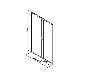 Душевая дверь Good Door Lite WTW 120 ЛТ00008 стекло прозрачное/профиль хром купить в интернет-магазине Sanbest