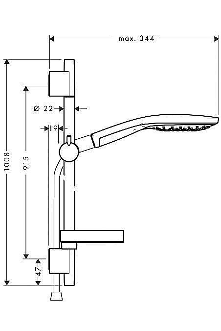 Душевой гарнитур Hansgrohe Raindance 27803400 белый/хром купить в интернет-магазине сантехники Sanbest