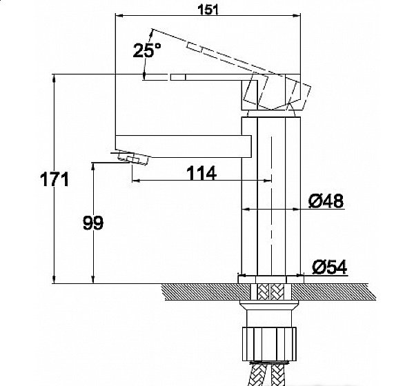 Смеситель для раковины Kaiser Sonat 34011-1 бронза купить в интернет-магазине сантехники Sanbest
