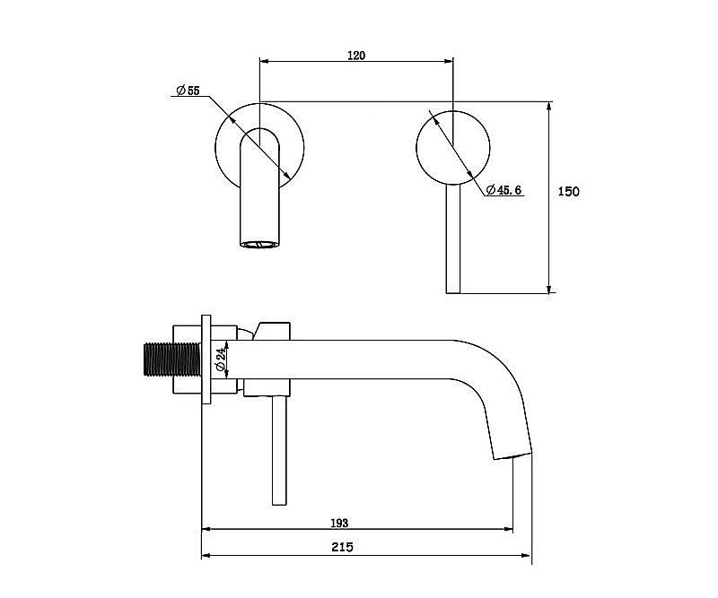 Смеситель для раковины Bronze de Luxe SCANDI 14511C хром купить в интернет-магазине сантехники Sanbest
