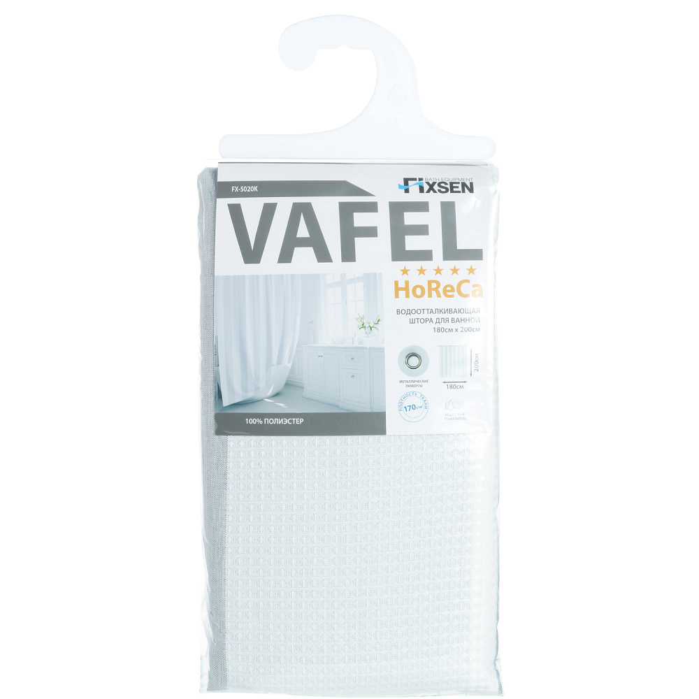 Шторка для ванной Fixsen Vafel FX-5020K купить в интернет-магазине сантехники Sanbest