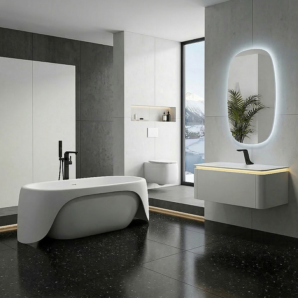 Ванна Black&White Swan SB3055 170x78 белая купить в интернет-магазине Sanbest
