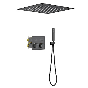 Душевая система встроенная с термостатом Timo Petruma SX-5209/03SM черный купить в интернет-магазине сантехники Sanbest