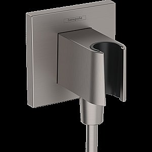 Подключение для шланга Hansgrohe Fixfit E 26889340 черный/хром купить в интернет-магазине сантехники Sanbest