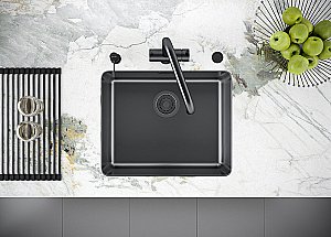 Кухонная мойка Paulmark Yuni 54 YU54-GM вороненая сталь купить в интернет-магазине сантехники Sanbest