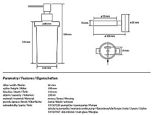 Диспенсер Bemeta Dark 104109010 черный купить в интернет-магазине сантехники Sanbest