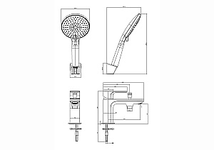 Смеситель для ванны Aquatek Альфа AQ1944MB черный матовый купить в интернет-магазине сантехники Sanbest