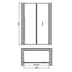 Душевая дверь BERGES LEGOS LS-4 120 062030 прозрачное стекло/профиль хром купить в интернет-магазине Sanbest