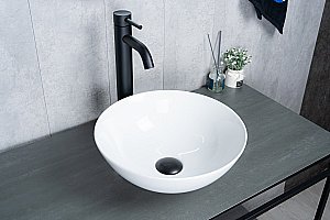 Раковина накладная Gid 9081W белая купить в интернет-магазине Sanbest