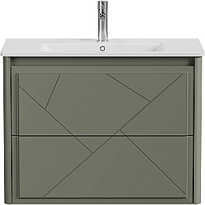Тумба с раковиной Allen Brau Paris 80 1.360001.CGM олива матовая для ванной в интернет-магазине Sanbest