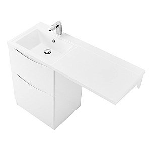 Тумба с раковиной BelBagno KRAFT-LVD 580/1200 Bianco Opaco для ванной в интернет-магазине Sanbest