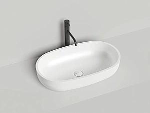 Раковина накладная Salini Gloria 05 1102205M 64 из искусственного камня S-Stone, белая матовая купить в интернет-магазине Sanbest