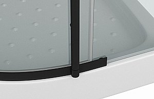 Душевой уголок Bravat BLACKLINE BS090.1110A 90х90 стекло прозрачное/профиль черный купить в интернет-магазине Sanbest