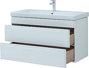 Тумба с раковиной Aquanet София 274116 105 белый глянец для ванной в интернет-магазине Sanbest