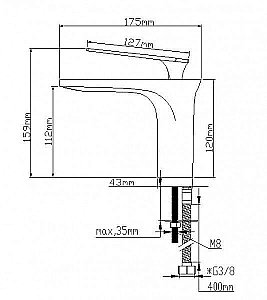 Смеситель для раковины NT Bagno NT1701N купить в интернет-магазине сантехники Sanbest
