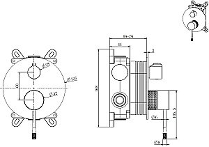 Смеситель для душа Allen Brau Priority 4.0 X2 5.31C11-BN никель брашированный купить в интернет-магазине сантехники Sanbest