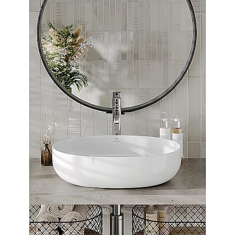 Раковина накладная Orange 52 B05-520W белая купить в интернет-магазине Sanbest