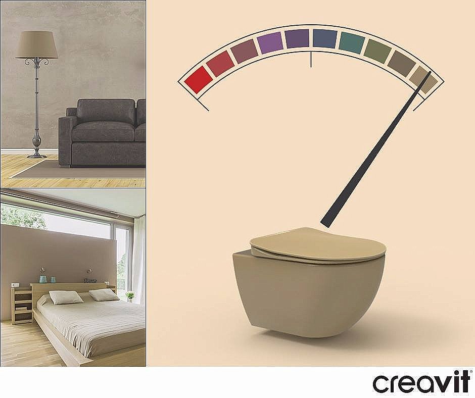 Унитаз подвесной с функцией биде CREAVIT FREE FE320-00CM00E капучино матовый купить в интернет-магазине Sanbest