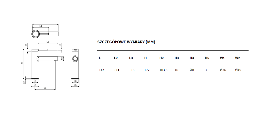 Смеситель для раковины Excellent Pi 1201 хром купить в интернет-магазине сантехники Sanbest