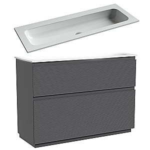 Тумба с раковиной Sancos FOLK Floor FL120FGS/CN7016wx 120 Grey soft для ванной в интернет-магазине Sanbest