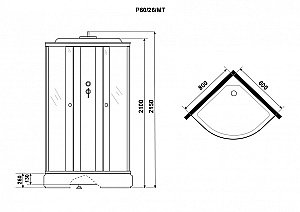 Душевая кабина Niagara Promo P80/26/MT 80х80 купить в интернет-магазине Sanbest