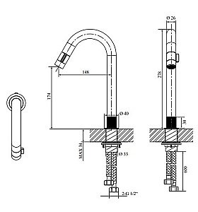 Смеситель для раковины Orans 1120TW белая купить в интернет-магазине сантехники Sanbest