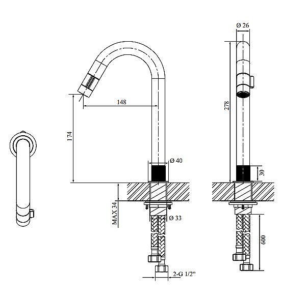 Смеситель для раковины Orans 1120TW белая купить в интернет-магазине сантехники Sanbest
