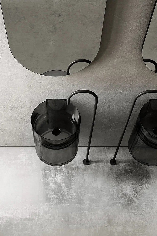 Раковина подвесная ABBER Kristall AT2704Onyx черная купить в интернет-магазине Sanbest