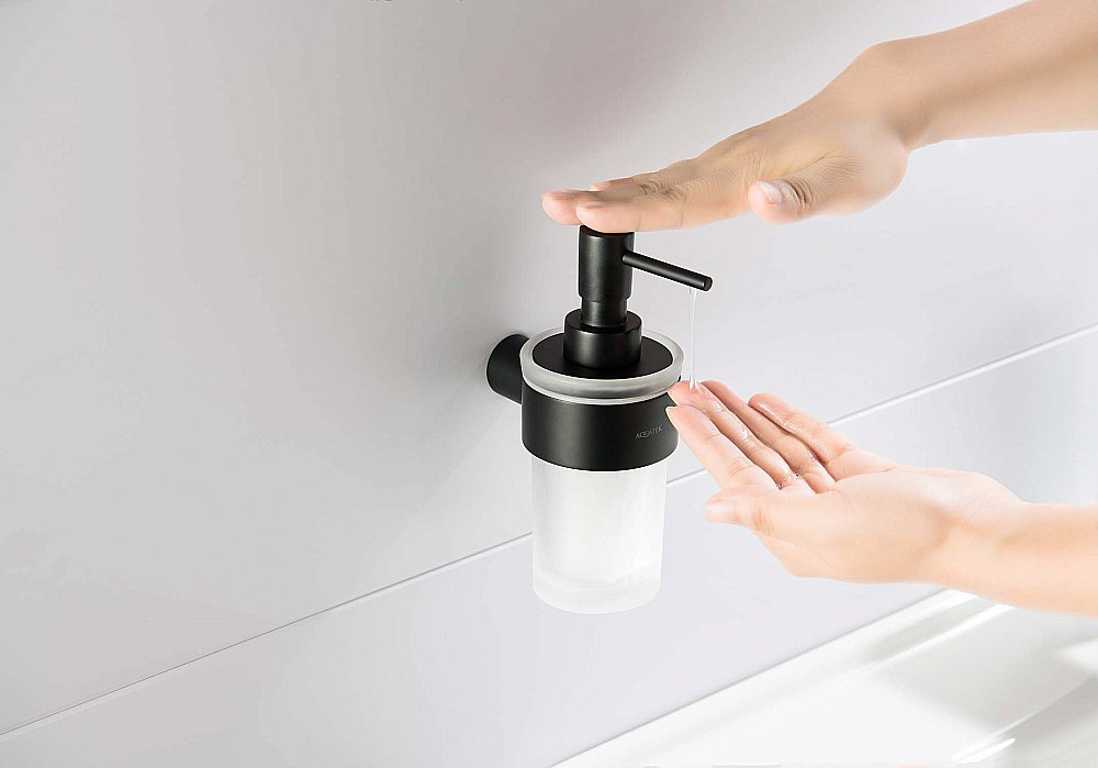 Диспенсер Aquatek Лира AQ4405MB стекло матовое/черный матовый купить в интернет-магазине сантехники Sanbest