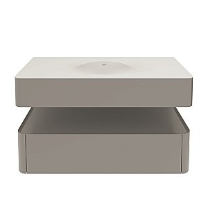 Тумба с раковиной Vincea Caprise 100 VMC-4CA100MLG/VCB-4CA100MWLG светло-серый матовый для ванной в интернет-магазине Sanbest