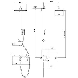 Душевая система Lemark Mista LM6462WG купить в интернет-магазине сантехники Sanbest