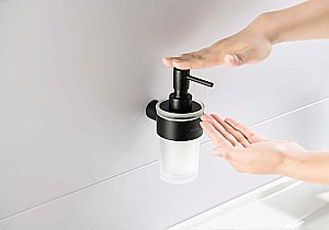 Диспенсер Aquatek Лира AQ4405MB стекло матовое/черный матовый купить в интернет-магазине сантехники Sanbest