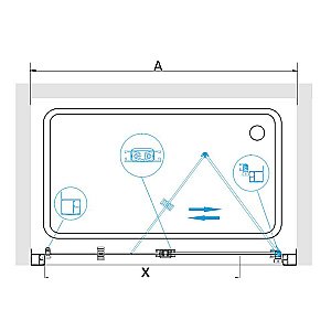 Душевая дверь RGW Passage PA-21 120 06082112-11 стекло прозрачное/профиль хром купить в интернет-магазине Sanbest
